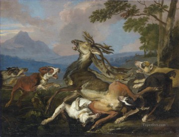 perros de caza y ciervos Pinturas al óleo